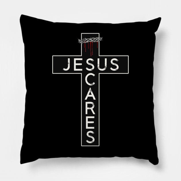 Jesus Scares Pillow by darklordpug