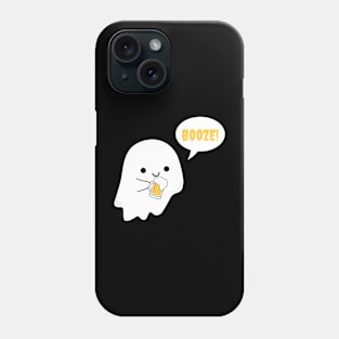 BOOze- a funny ghost drinking beer/alcohol design Phone Case