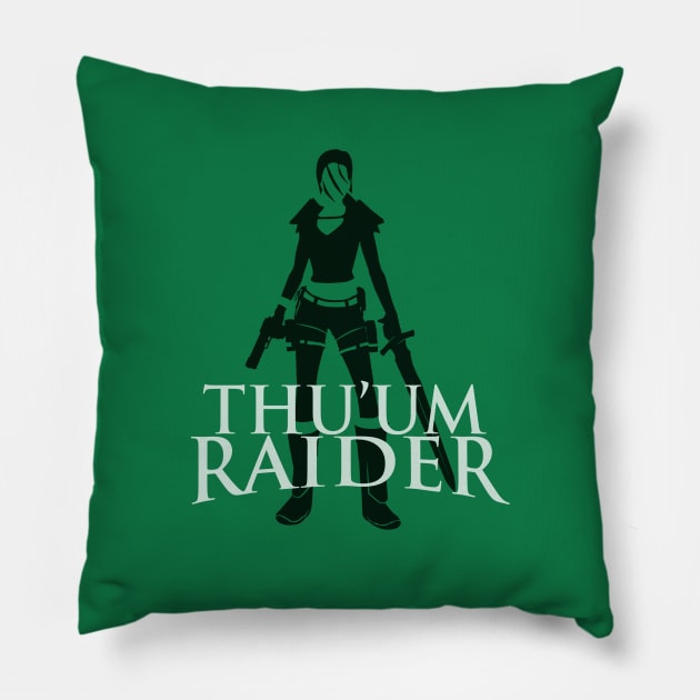 Thu'um Raider Pillow by Davidhedgehog