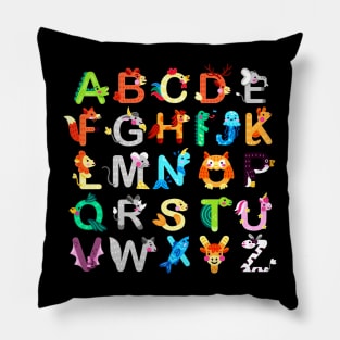 Alphabet Animal ABCs Learning for Kids Begin To Learn Funny Shirt Pillow