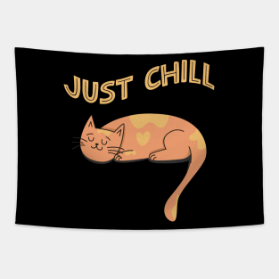 Just chill, lazy cat Tapestry