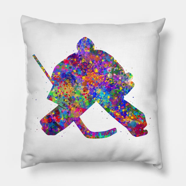 Ice hockey goalie Pillow by Yahya Art