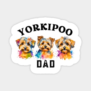 Yorkipoo Dad Watercolor Magnet