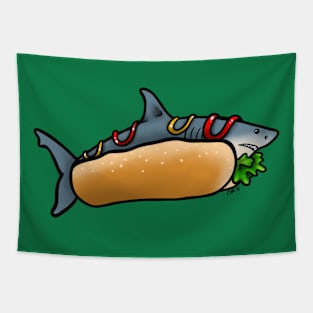 Hot Dog Shark Tapestry