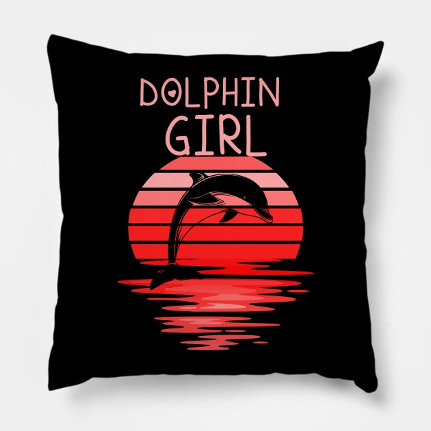 Dolphin Girl Pillow by Imutobi