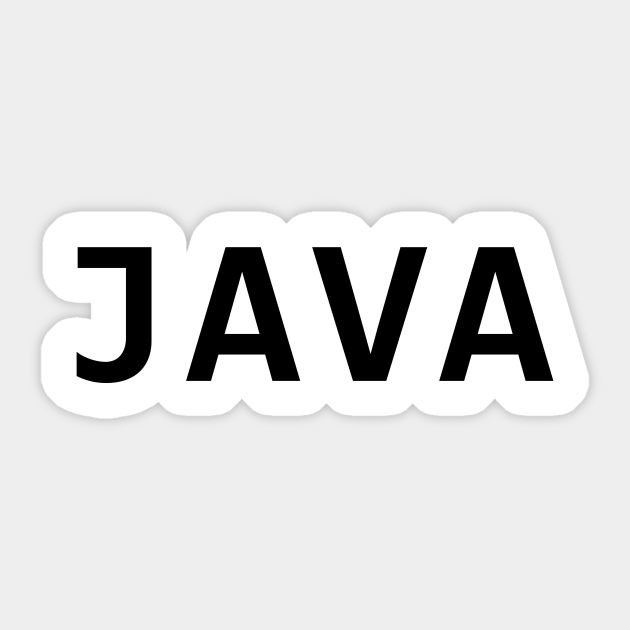 Java programing language simple black logo - Java - Sticker | TeePublic