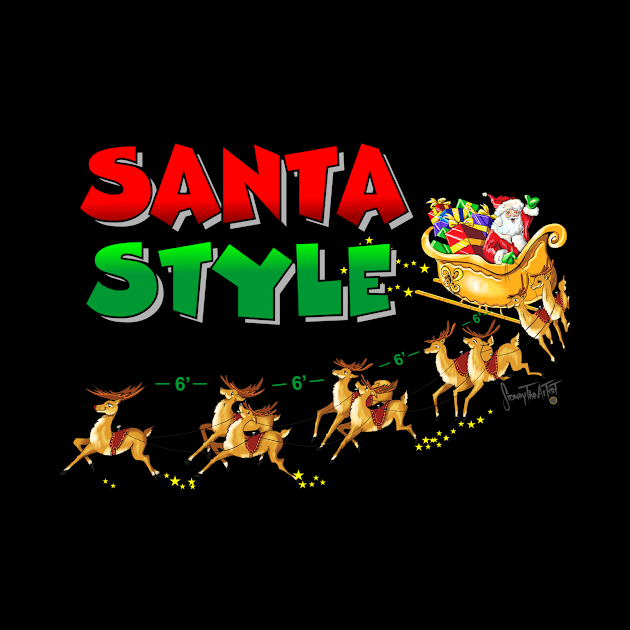 Santa Style with Essential Reindeer Light Items by SidneyTees