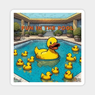 fun in the pool poster Magnet