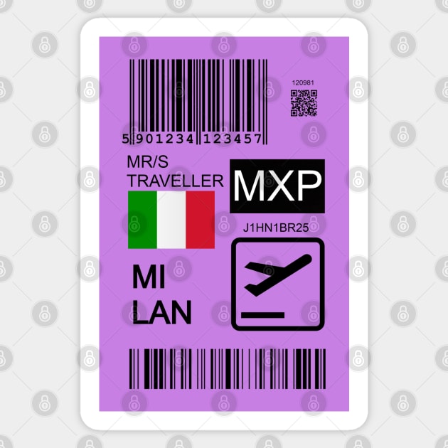 Milan Italy travel ticket