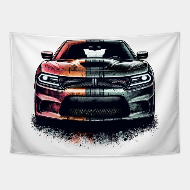 Dodge Charger Tapestry by Vehicles-Art