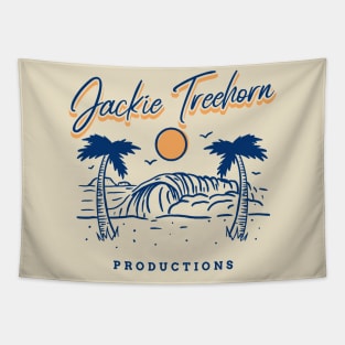 Jackie Treehorn Productions Beach Logo Funny Big Lebowski Tapestry