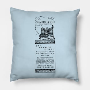 Seaside Hotel 1930 Pillow