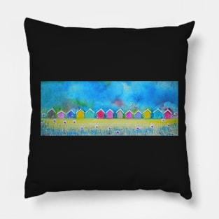 Beach Huts Pillow