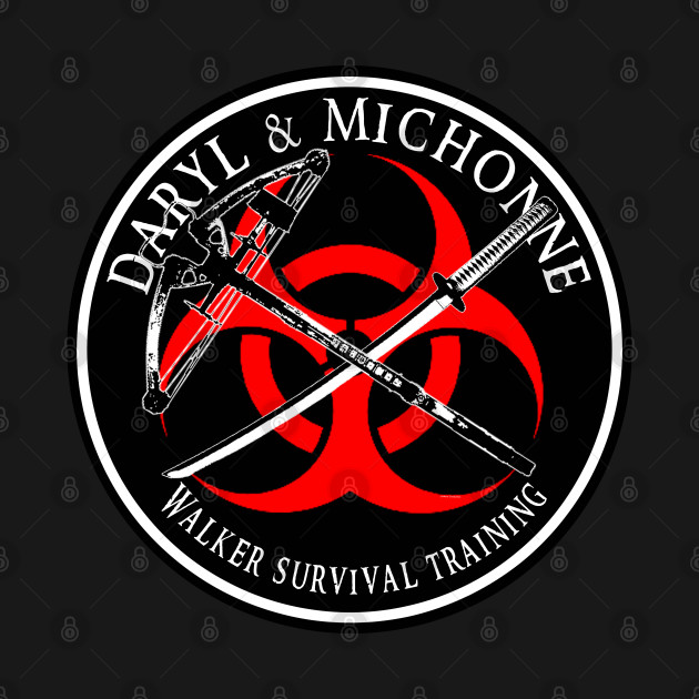 Discover Biohazard Daryl Michonne Walker Survival Training Ring Patch outlined 4L - Crossbow - T-Shirt