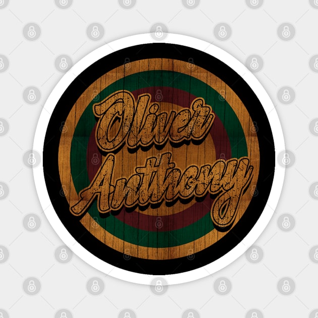 Circle Retro Oliver Anthony Magnet by Electric Tone