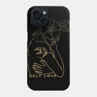 Self love - Self worth Flower Silhouette Phone Case