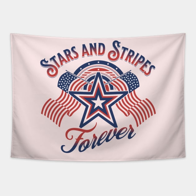 Stars And Stripes Forever Tapestry by Teewyld