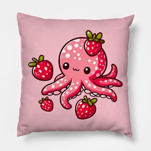 cute octo-berry pink Pillow