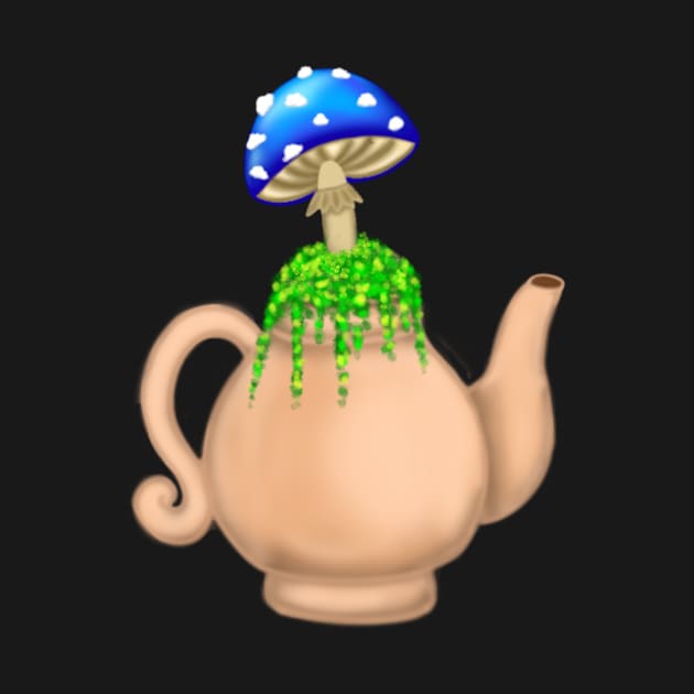 Mushroom Teakettle (Blue) by SquishyBeeArt