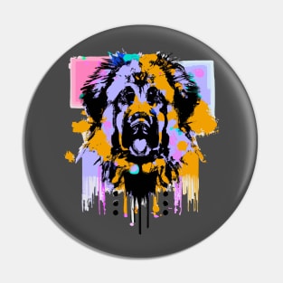 Leonberger Leo Dog Artwork Pin