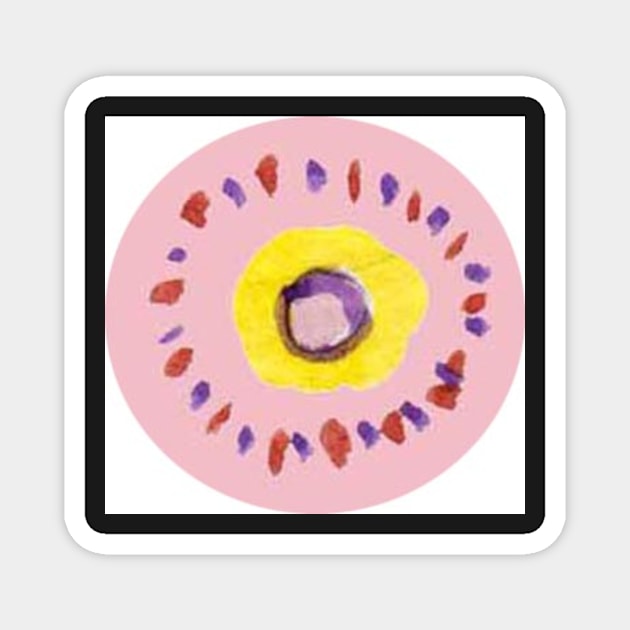 round pink version2 Magnet by Zamen