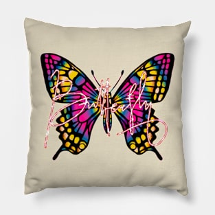 colorful butterfly Pillow