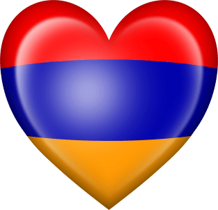 Armenian Heart Flag Magnet