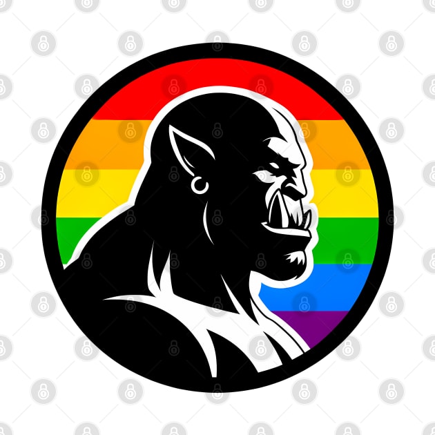 LGBTQ Pride Bara Orc Rainbow Logo by Blue Bull Bazaar