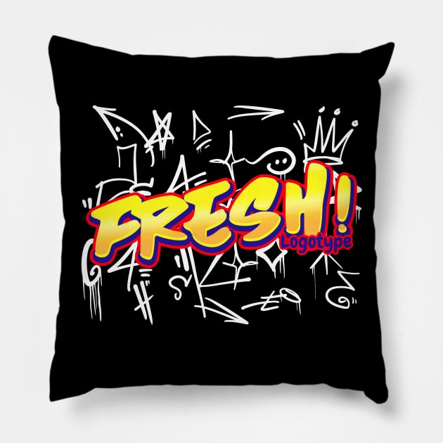 Urban Graffiti style Pillow by Fahrenheit123