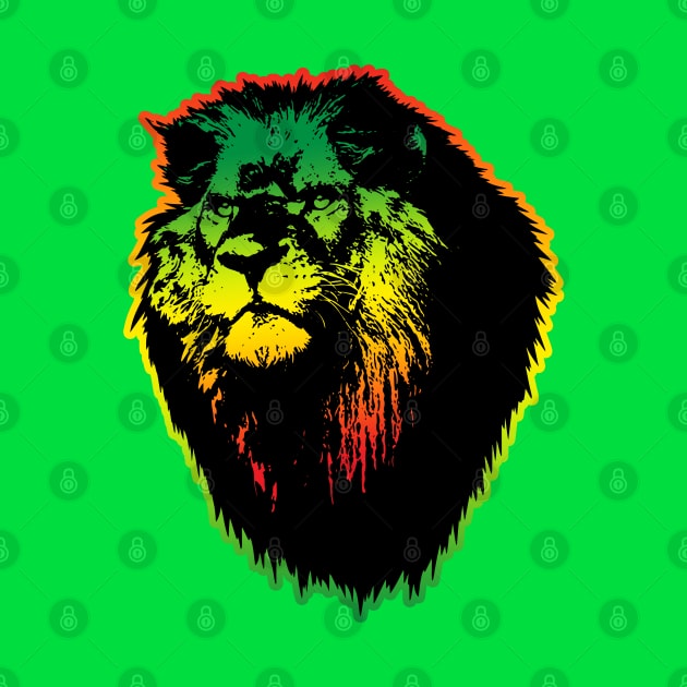 Reggae Lion Head by CELTICFAN34