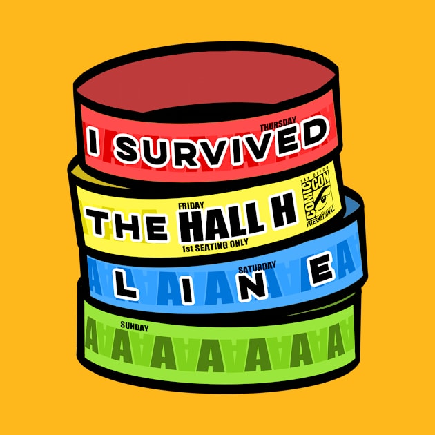 I Survived the Hall H Line - Wristbands by Nightwing Futures