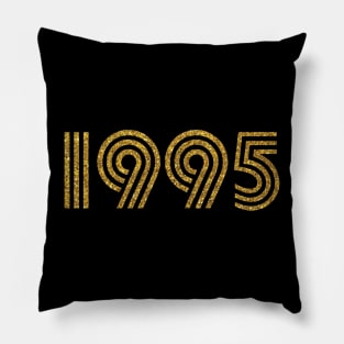 1995 Birth Year Glitter Effect Pillow