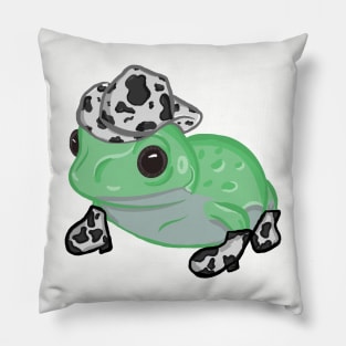 Frog with Cowboy Hat and Cowboy Boots Pillow