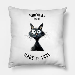 Painkiller made in love Cat Pillow