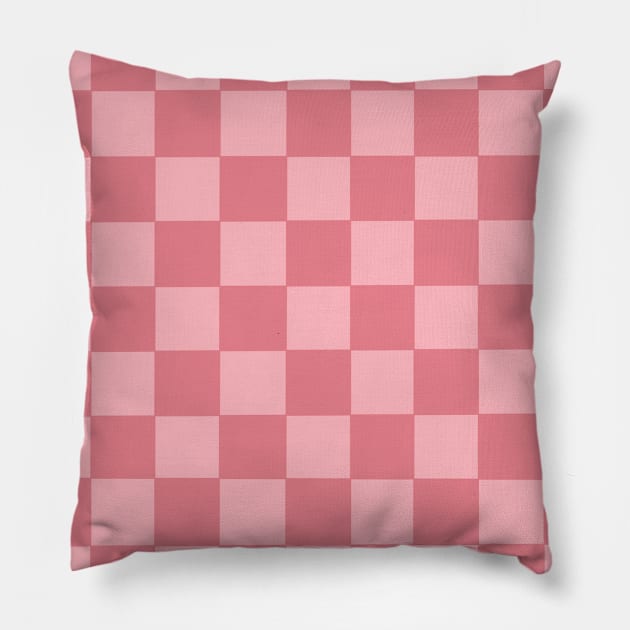 Pink/rose check pattern chessboard design Pillow by loulou-artifex