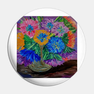 Burst of colorful flowers Pin