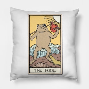 The Fool Toad Tarot Pillow