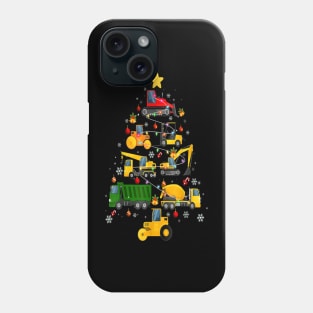 Construction Excavator Christmas Tree Phone Case