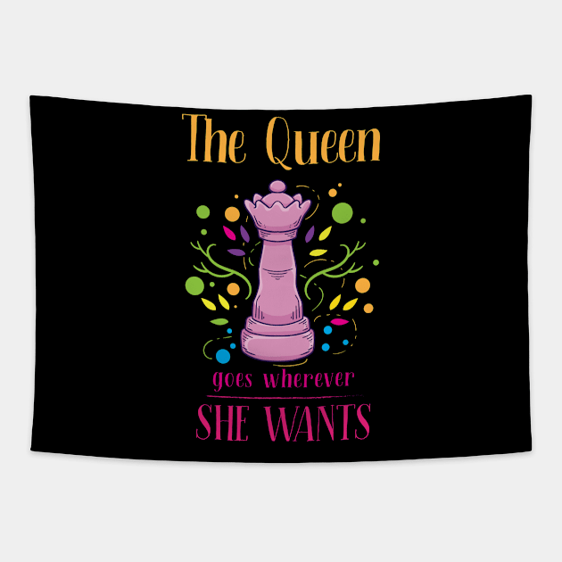 Chess Queen Chess Player Tapestry by CreativeGiftShop