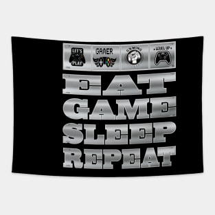 Eat Game Sleep Repeat Video Gamer PC Gaming Gift Tapestry