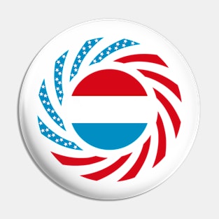 Luxembourgish American Multinational Patriot Flag Series Pin