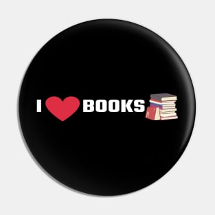 I Love books/I Heart Books Pin