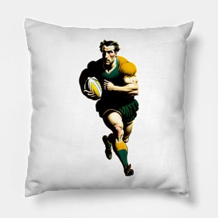 Rugby Player Design Pillow