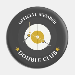 The "Double Club" - White Text Pin