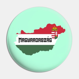 Hungary flag & map Pin