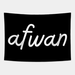 afwan - white Tapestry