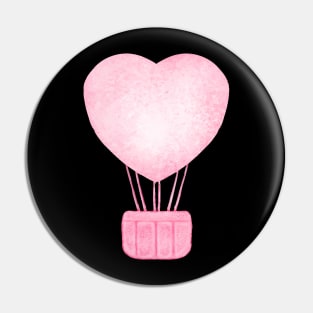 Hot Air Balloon Heart Pin