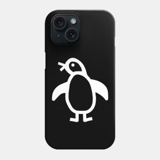 Cute Animals Minimal Penguin White Line Graphic Phone Case