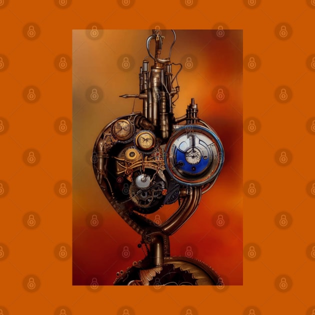 Steampunk mechanical heart by Dendros-Studio