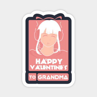 Girls in Happy Valentines Day to Grandma Magnet